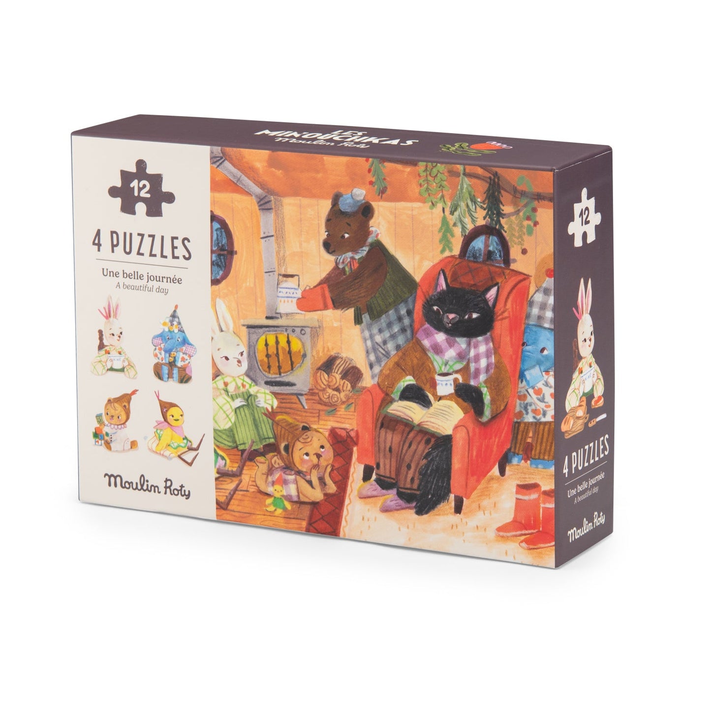 Les Minouchkas, A Beautiful Day - 4 x Mini Puzzles