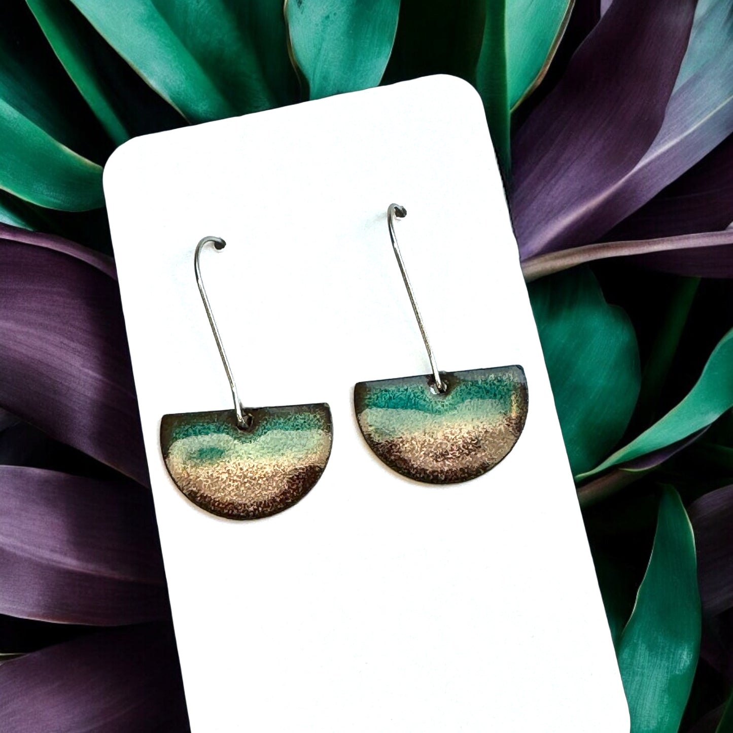 Aflame Creations Half Moon Earrings