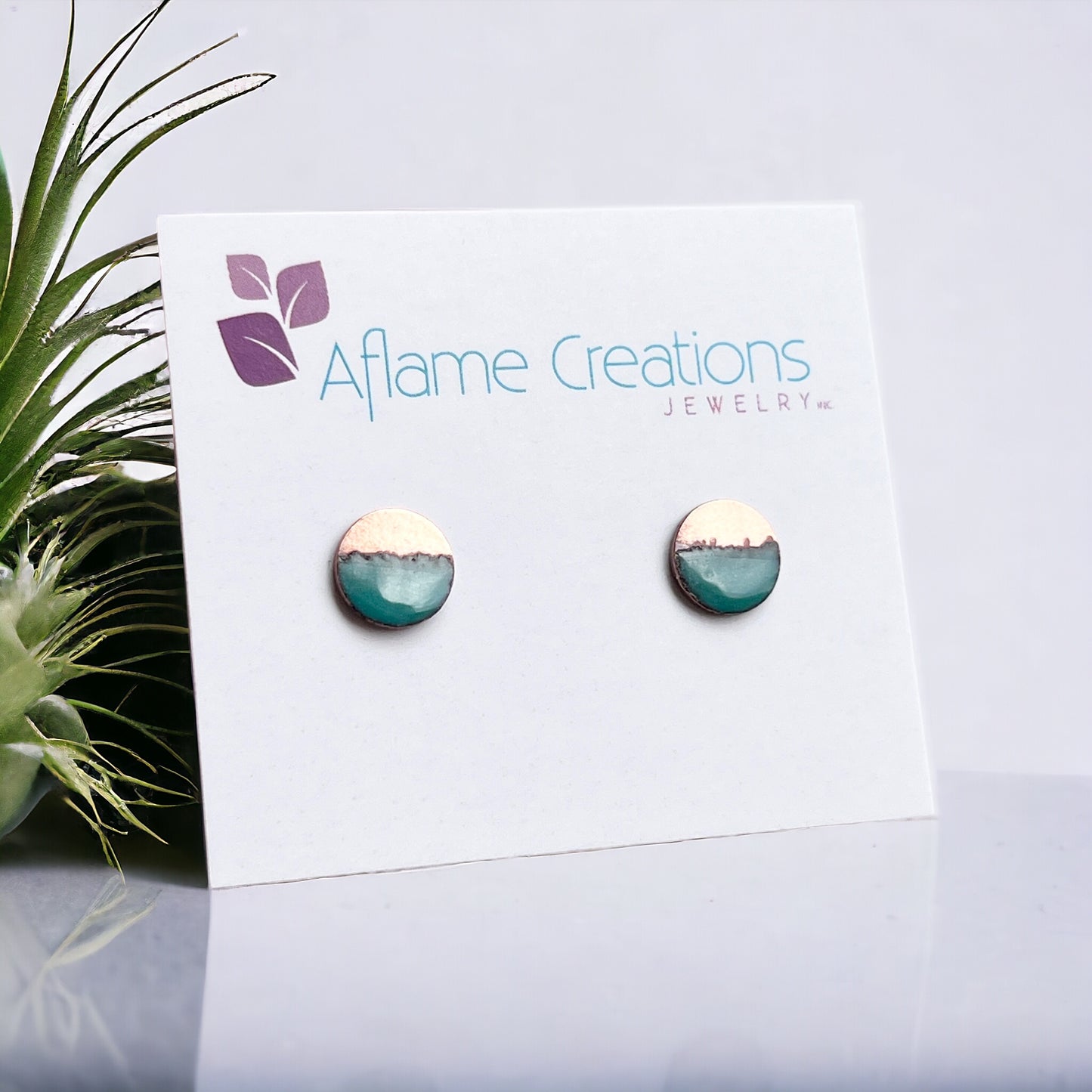 Aflame Creations Circle Stud Earrings