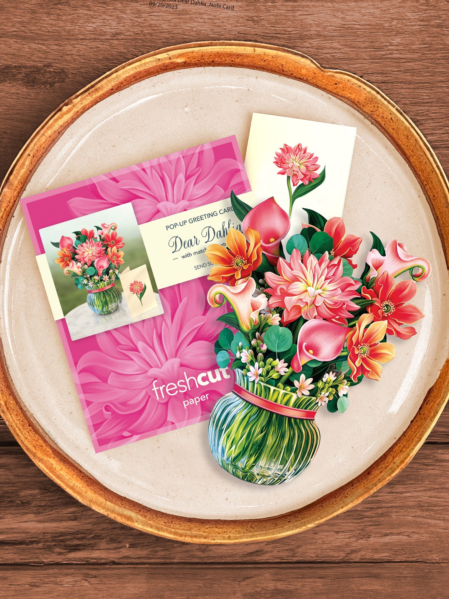 Fresh Cut Paper Mini Flower Bouquet Pop-Up Cards