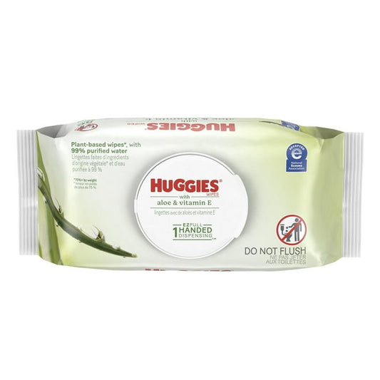 Huggies Unscented Baby Wipes with Aloe & Vitamin E – 56ct