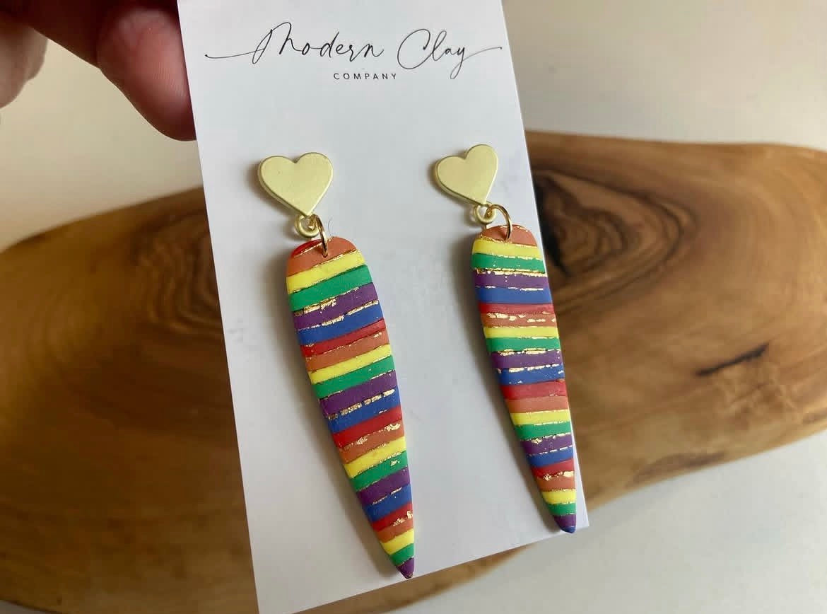 Modern Clay Company Pride Earrings