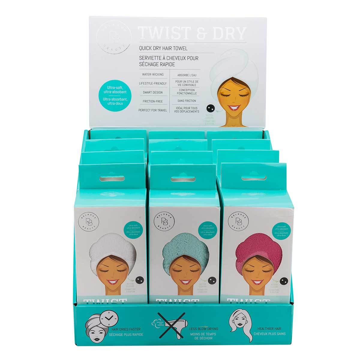 Wholesale Twist & Dry Hair Towel Wrap
