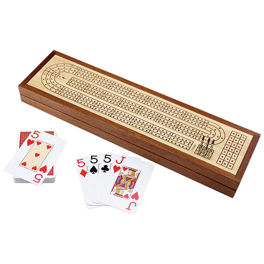 Mind Matters Wooden Cribbage Board