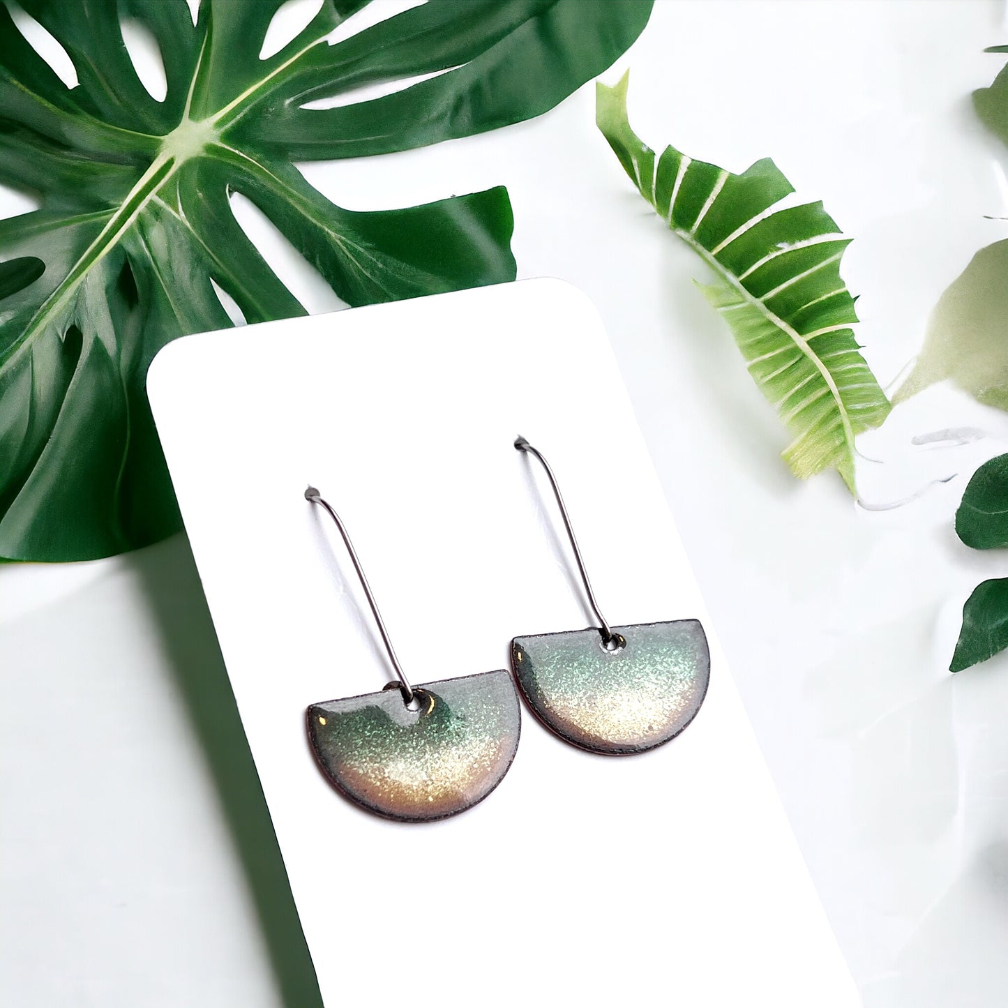Aflame Creations Half Moon Earrings