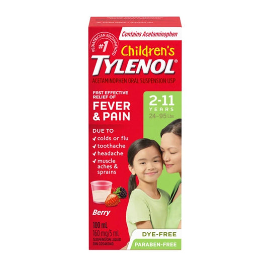 Tylenol Children’s Dye Free Berry Liquid 100mL