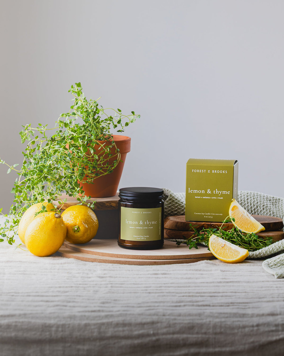 Forest & Brooks Wooden Wick Soy Candles
