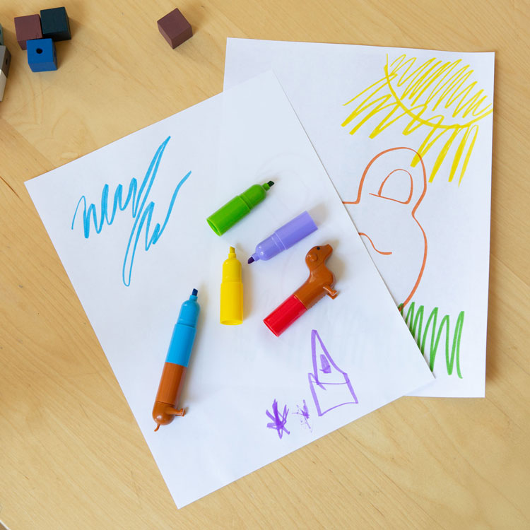 Rainbow Dachshund Markers