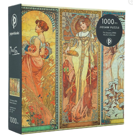 The Seasons (1900) by Mucha 1000 Piece Jigsaw Puzzle