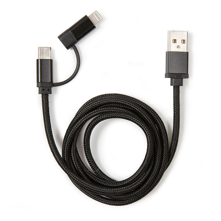 Kikkerland 2-In-1 Braided Cable