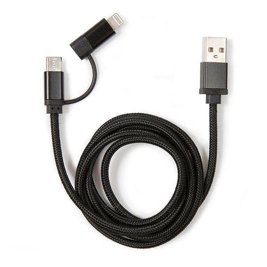 Kikkerland 2-In-1 Braided Cable