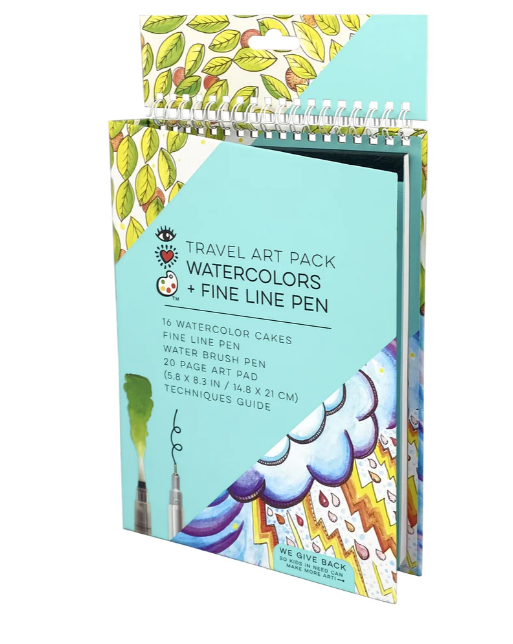 iHeartArt Travel Art Pack Watercolours + Pens