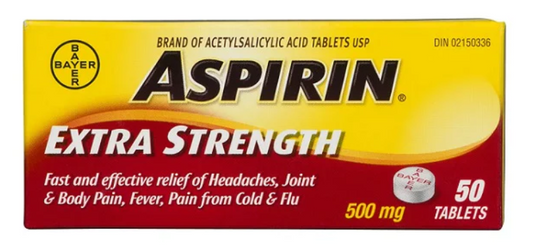 Aspirin Extra Strength 50 Tabs