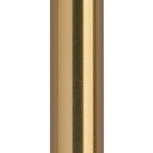 Gold-colored cylindrical object on a white background