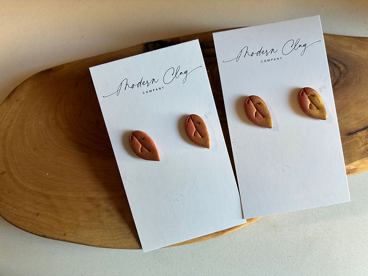 Modern Clay Company Autumn Leaf Earrings