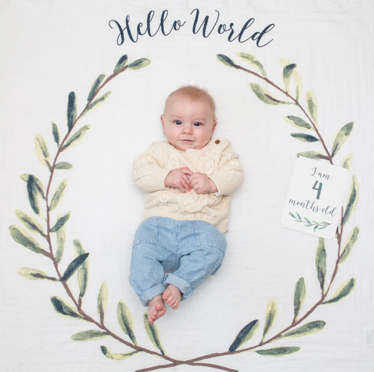 Lulujo Baby's 1st Year Milestone Blanket Set
