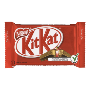 KitKat chocolate bar packaging with Nestle logo on a white background