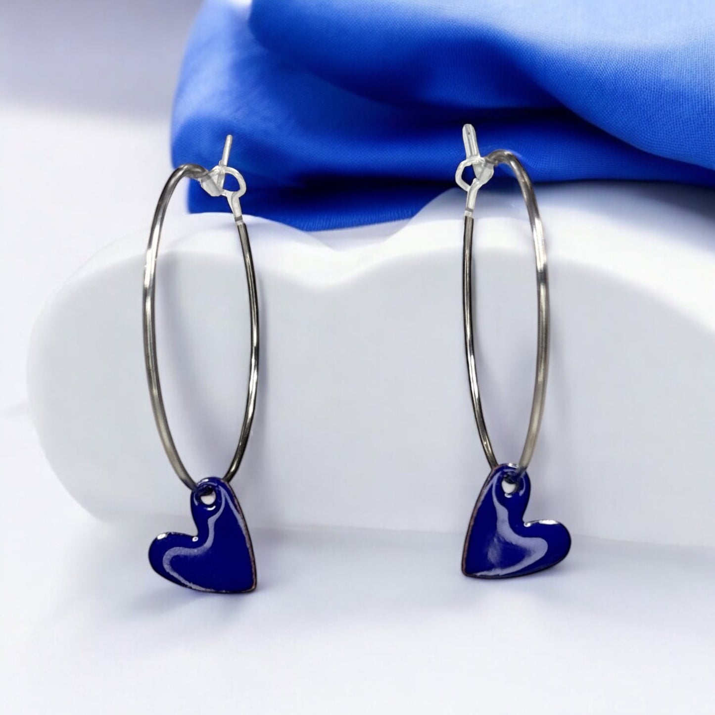 Aflame Creations Heart Hoop Earrings