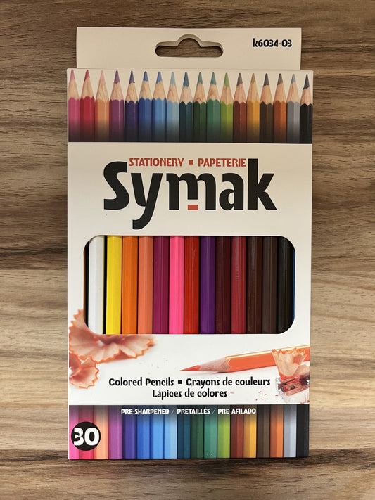 Symak Colour Pencil Crayons 30 Pack