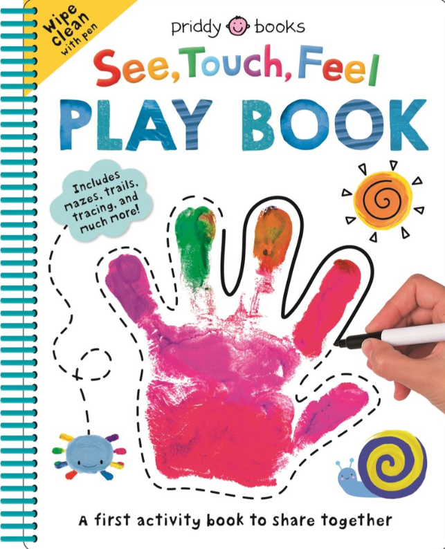 Priddy Books 'See, Touch, Feel Play Book' with handprint activity on cover