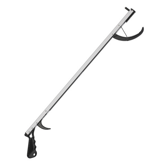 Long-handled tool with curved ends on a white background