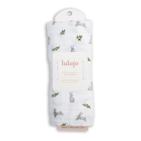 Lulujo Cotton Muslin Swaddle Blanket - 40x40