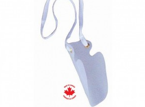 Small tool with a strap and a red maple leaf logo on a white background