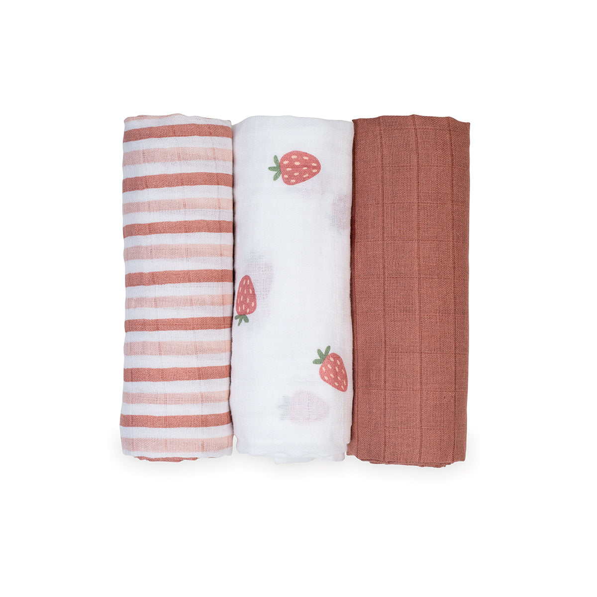 Lulujo 3 Pack Cotton Muslin Swaddle Blanket