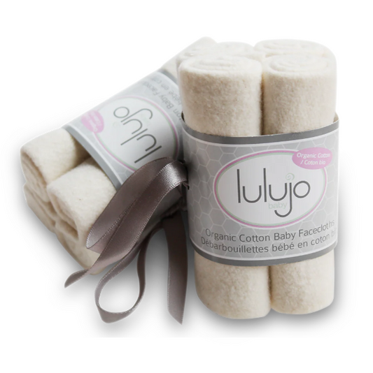 Lulujo 4pk Organic Cotton Wash Cloths