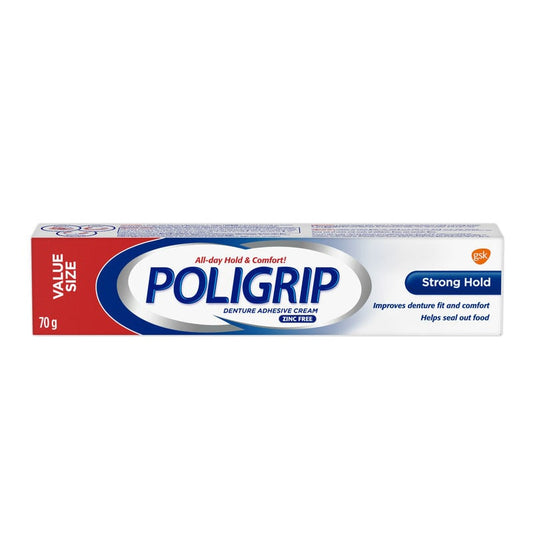 Poligrip Strong Hold Cream Zinc Free – 70g